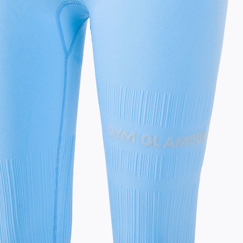 Dámske tréningové legíny Gym Glamour push up svetlo modré 405 8