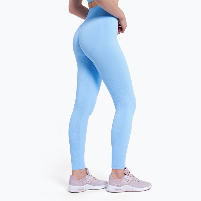 Dámske tréningové legíny Gym Glamour push up svetlo modré 405 3
