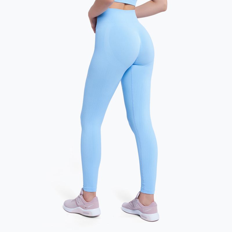 Dámske tréningové legíny Gym Glamour push up svetlo modré 405 4