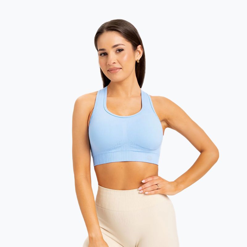 Gym Glamour push up fitness podprsenka modrá 406