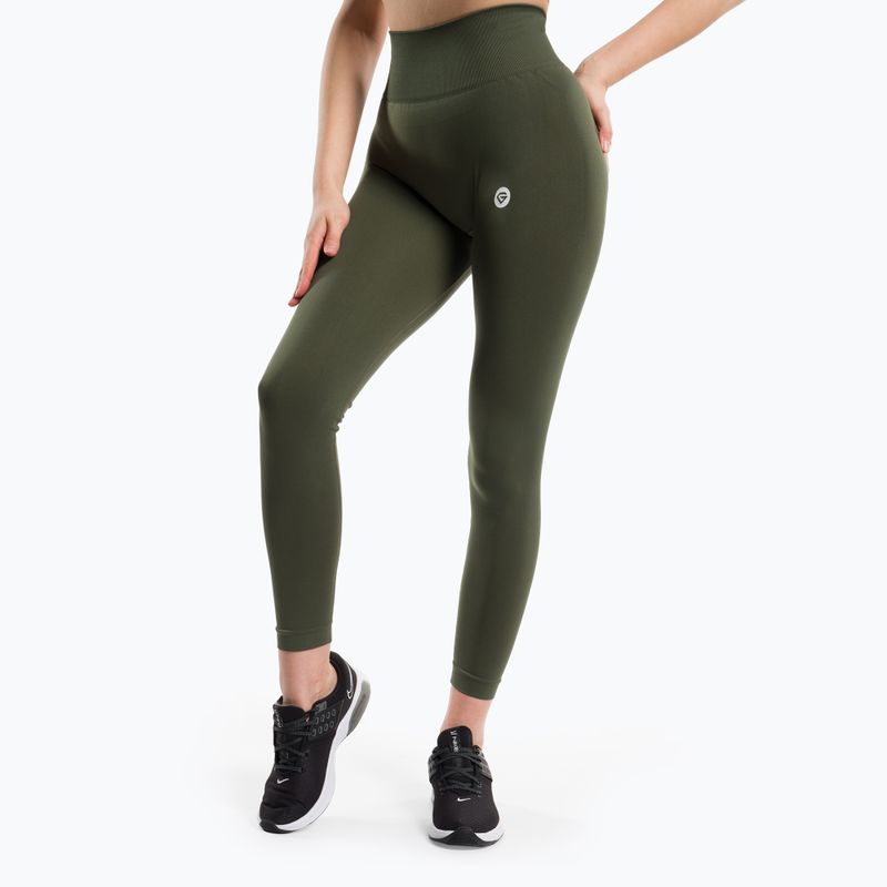 Dámske tréningové legíny Gym Glamour Flexible Khaki 430