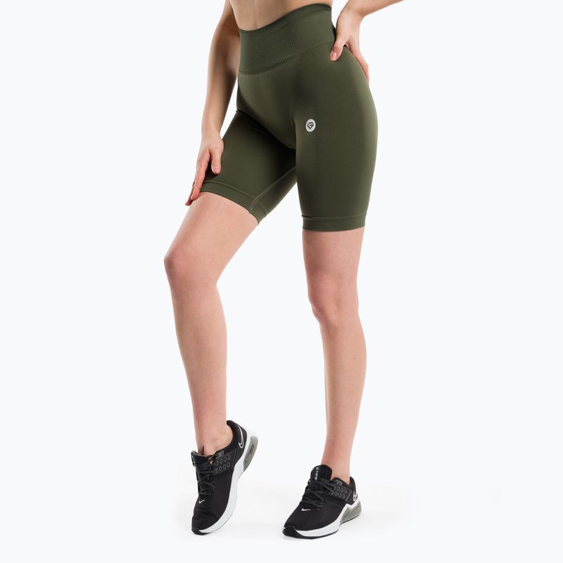 Dámske tréningové šortky Gym Glamour Flexible Khaki 436