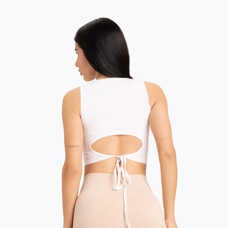 Dámsky tréningový top Gym Glamour Tied White 441 2