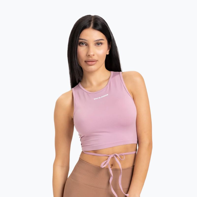 Dámsky tréningový top Gym Glamour Tied Pink 442 3