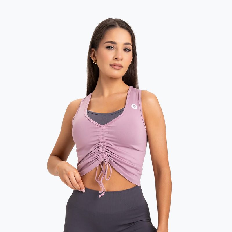 Dámsky tréningový top Gym Glamour Drawstring Pink 447 3
