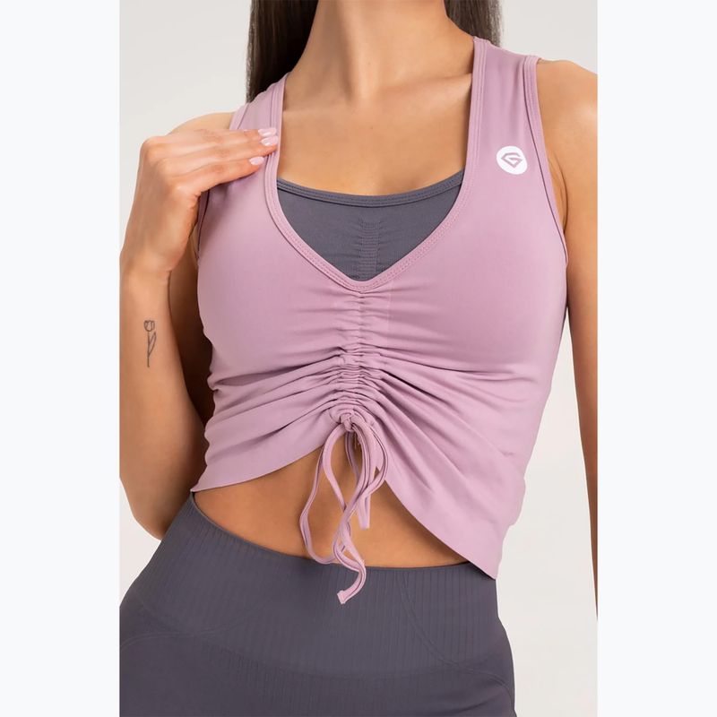 Dámsky tréningový top Gym Glamour Drawstring Pink 447 4