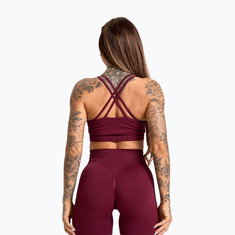 Dámske tréningové legíny Gym Glamour Push Up 2.0 merlot 6