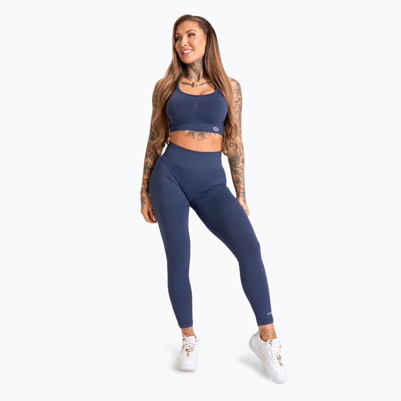 Dámske tréningové legíny Gym Glamour Push Up 2.0 denim 2