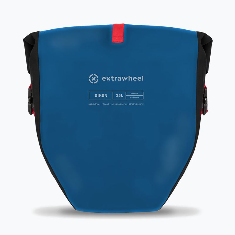 Taška na bicykel Extrawheel Biker 2 x 25 l modré/čierne 3