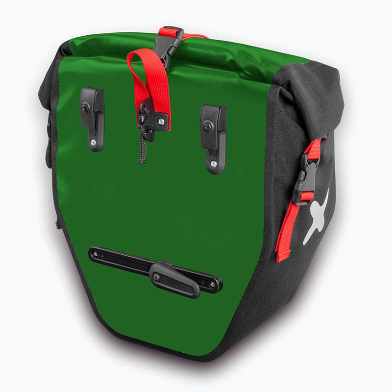 Taška na bicykel Extrawheel Biker 2 x 25 l zelená/čierna 2