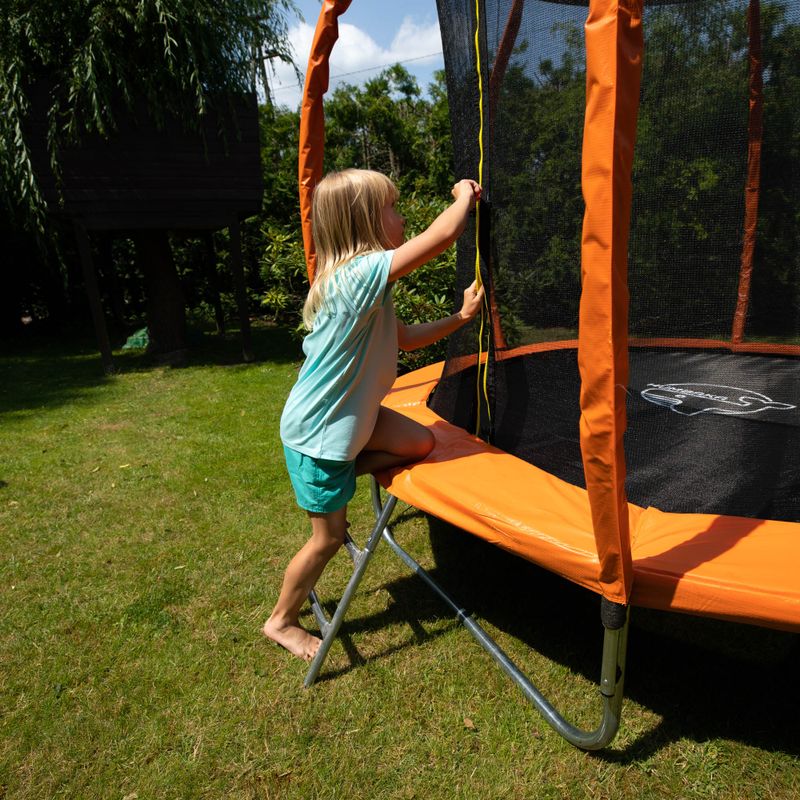 HUMBAKA Super 244 cm oranžová záhradná trampolína Super-8' Trampoty 5
