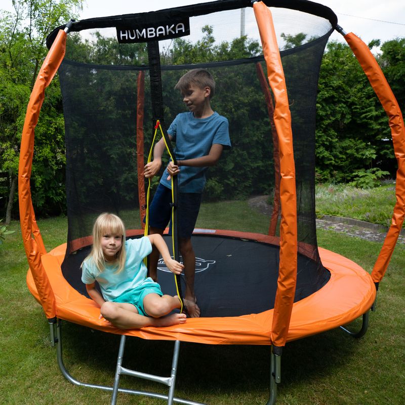 HUMBAKA Super 244 cm oranžová záhradná trampolína Super-8' Trampoty 10