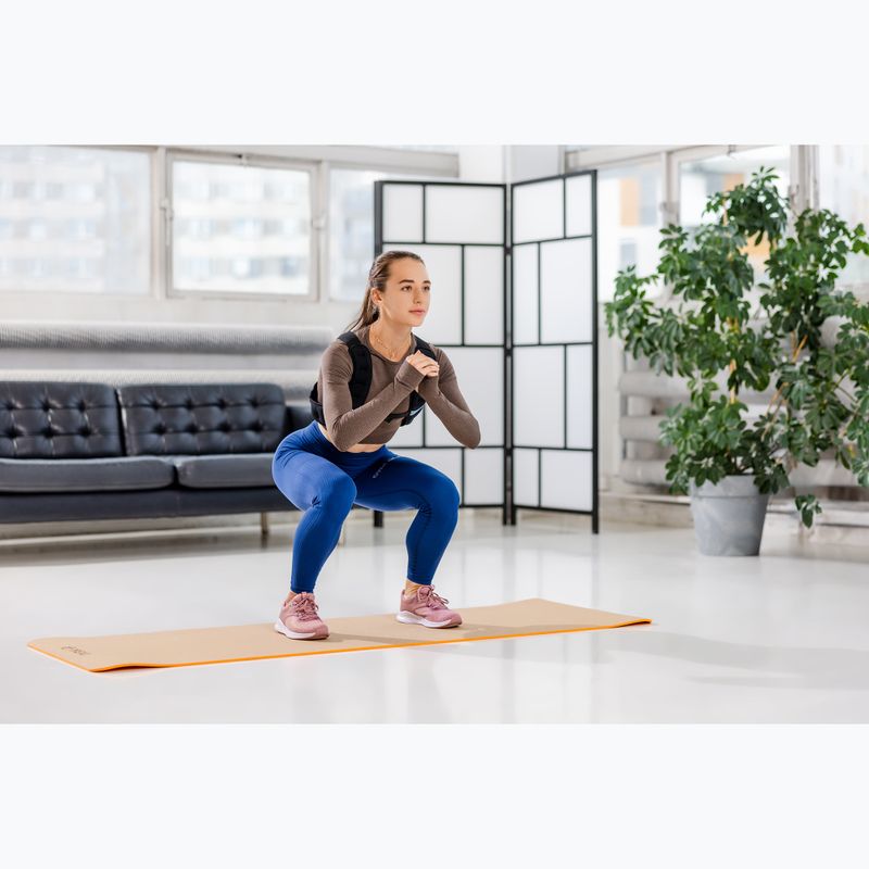 XTREXO Podložka na jogu TPE korok 6 mm oranžová YM-C01P 6