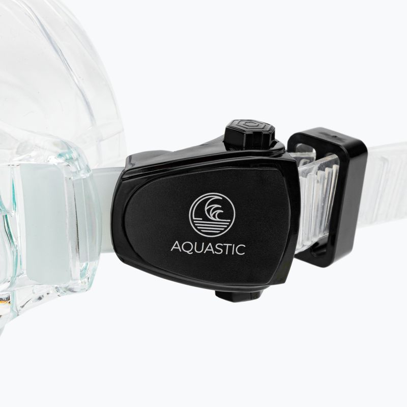 Šnorchlovací set AQUASTIC Maska + plutvy + šnorchel modrý MSFA-01SN 13