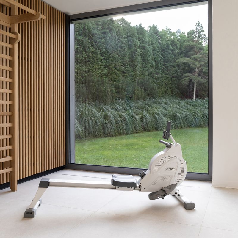 Veslovací trenažér XTREXO biely RM1 5