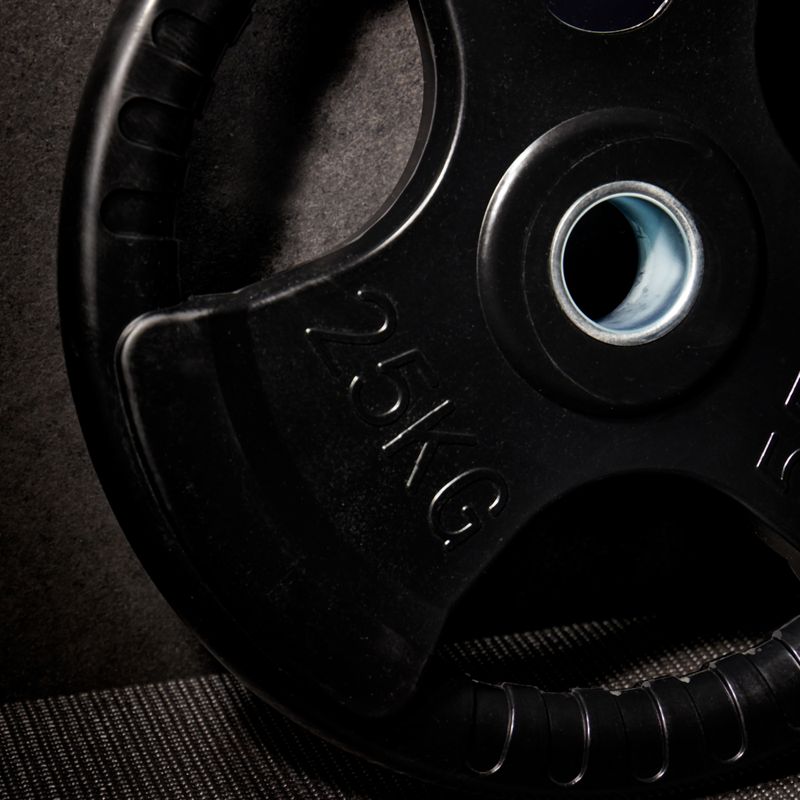 XTREXO čierna pogumovaná liatina závažie RW25 25 kg 6