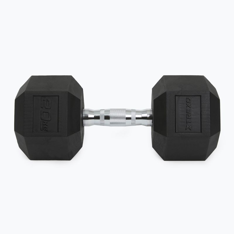XTREXO Hex HXD200 20 kg pogumované činky 7