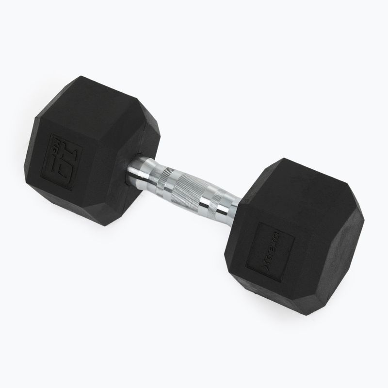 Pogumovaná činka XTREXO Hex HXD100 10 kg