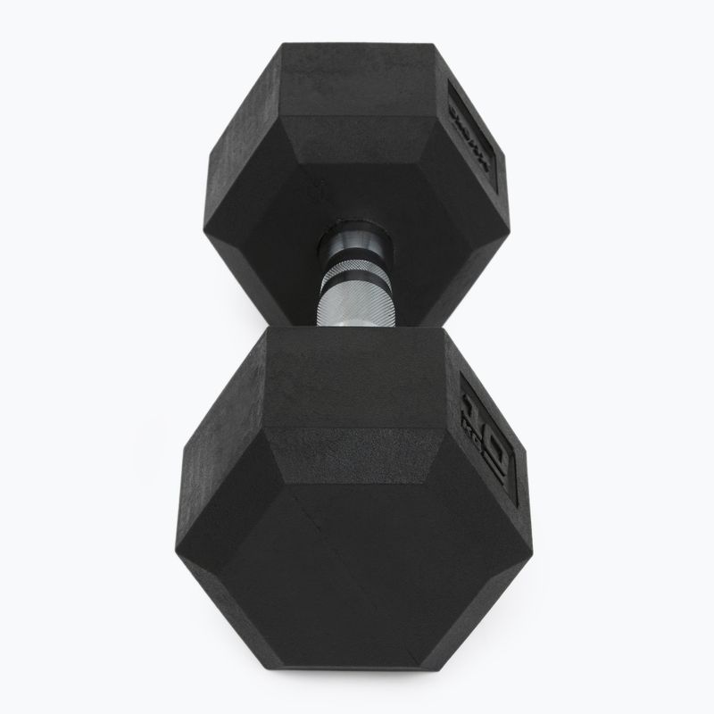 Pogumovaná činka XTREXO Hex HXD100 10 kg 6