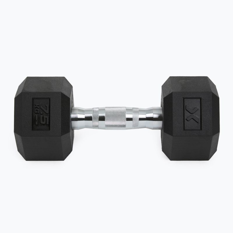 Pogumovaná činka XTREXO Hex HXD75 7,5 kg 7