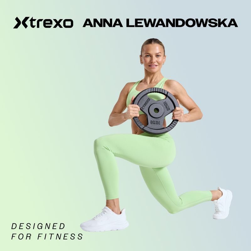 XTREXO čierna pogumovaná liatina hmotnosť RW5 5 kg 2