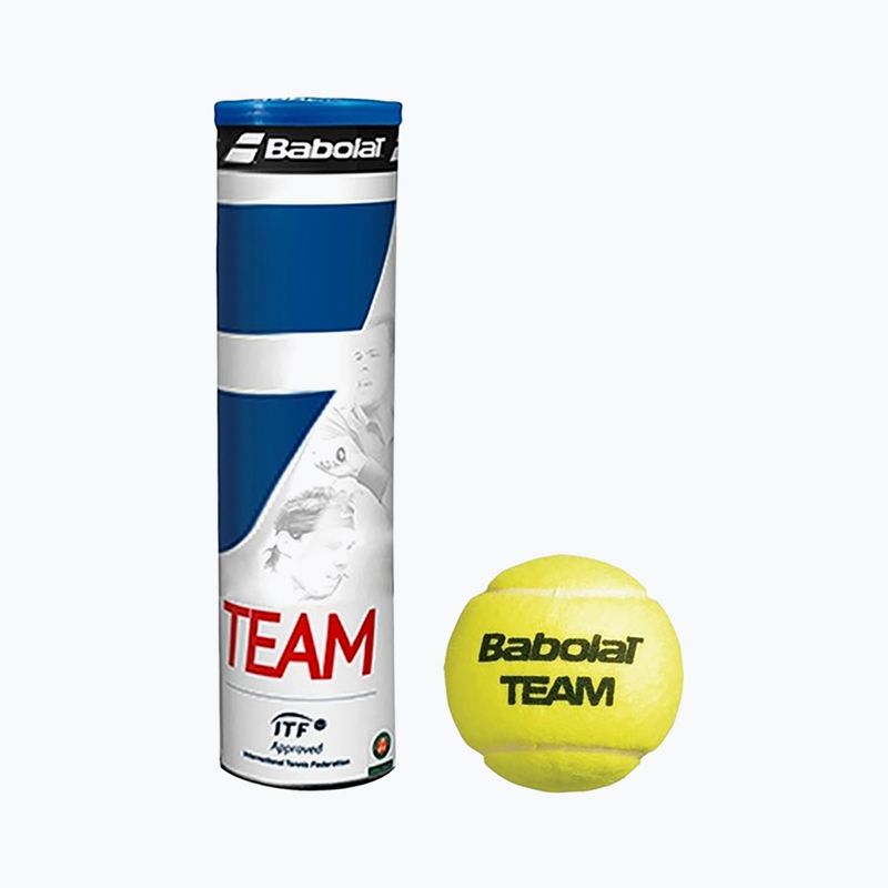 Tenisové loptičky Babolat Team 18 x 4 ks žlté 502035 4