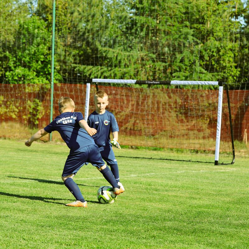 OneTeam One futbalová bránka 300 x 200 cm pozinkovaná oceľ biela/čierna 11