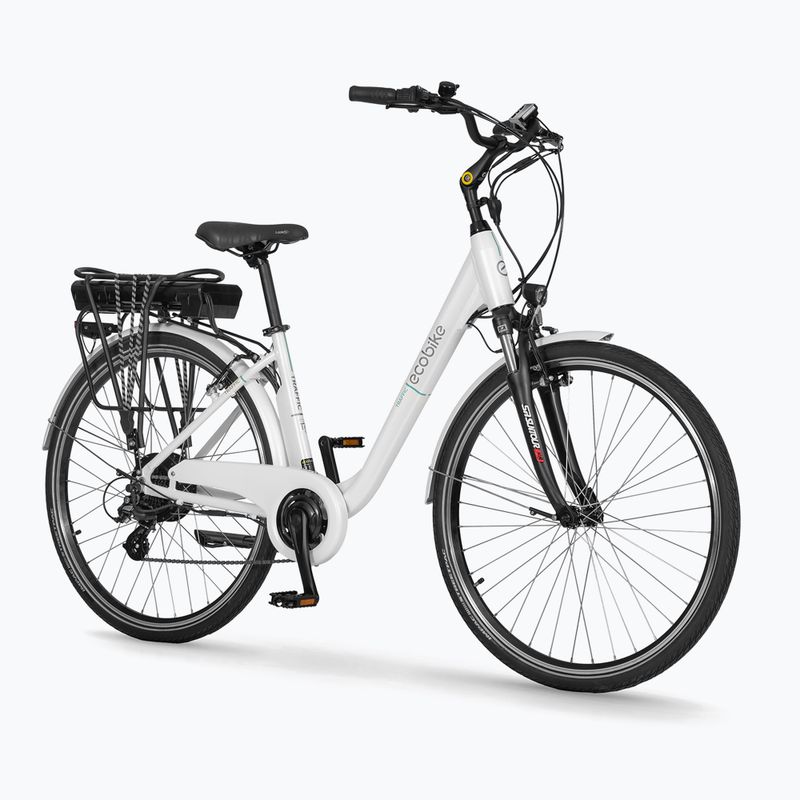 EcoBike Traffic 36V 14.5Ah 522Wh Smart BMS biely elektrický bicykel 7