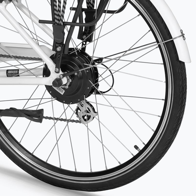 EcoBike Traffic 36V 14.5Ah 522Wh Smart BMS biely elektrický bicykel 11