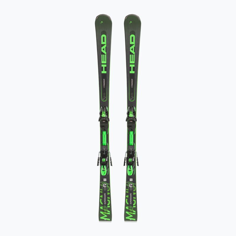 Zjazdové lyže HEAD Supershape e-Magnum SW SF-PR + PRD 12 black/neon green