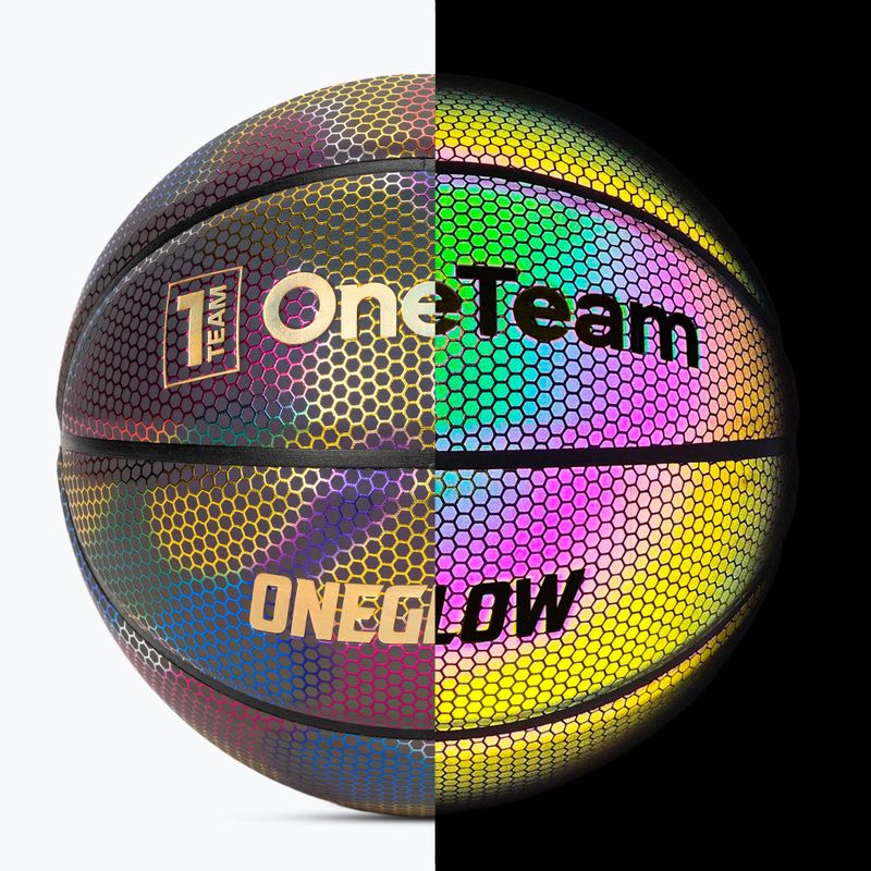 Basketbalová lopta OneTeam Basketball Holographic Black