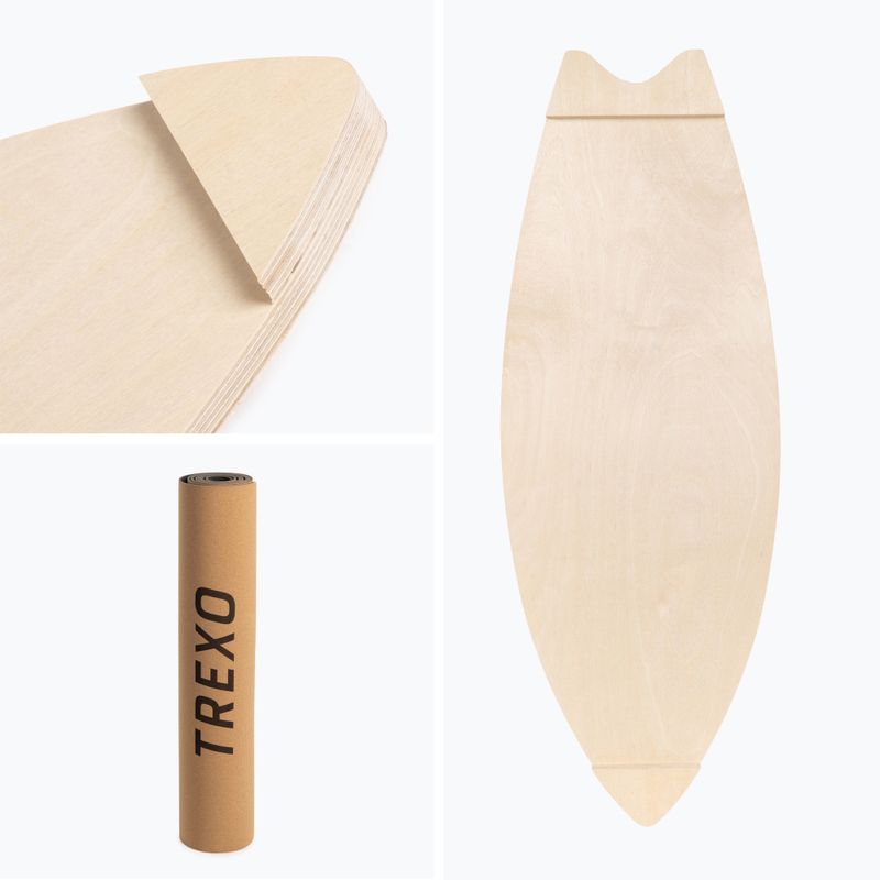 Vyvažovacia doska + podložka + valček XTREXO BBS01 modrá/oranžová 7