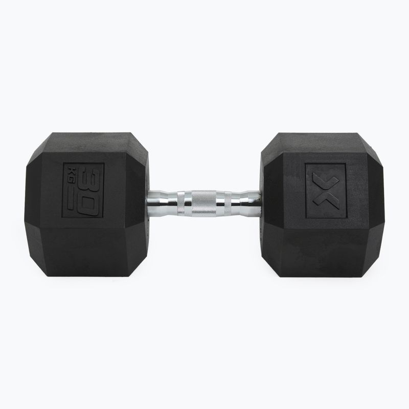 Pogumovaná činka XTREXO Hex 30 kg 7