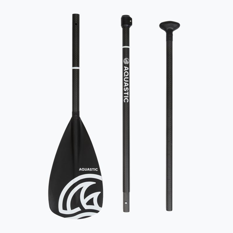 SUP pádlo 3-dielne AQUASTIC SUP Fibre + Carbon čierne 4