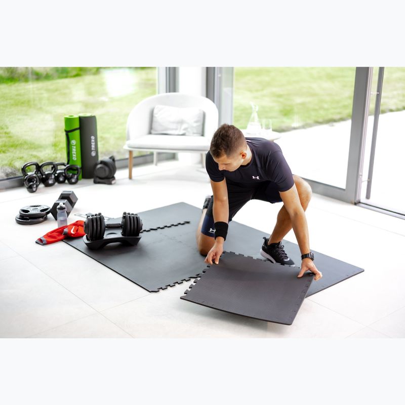 Ochranná podložka XTREXO  Puzzle 6 dielov čierna 5