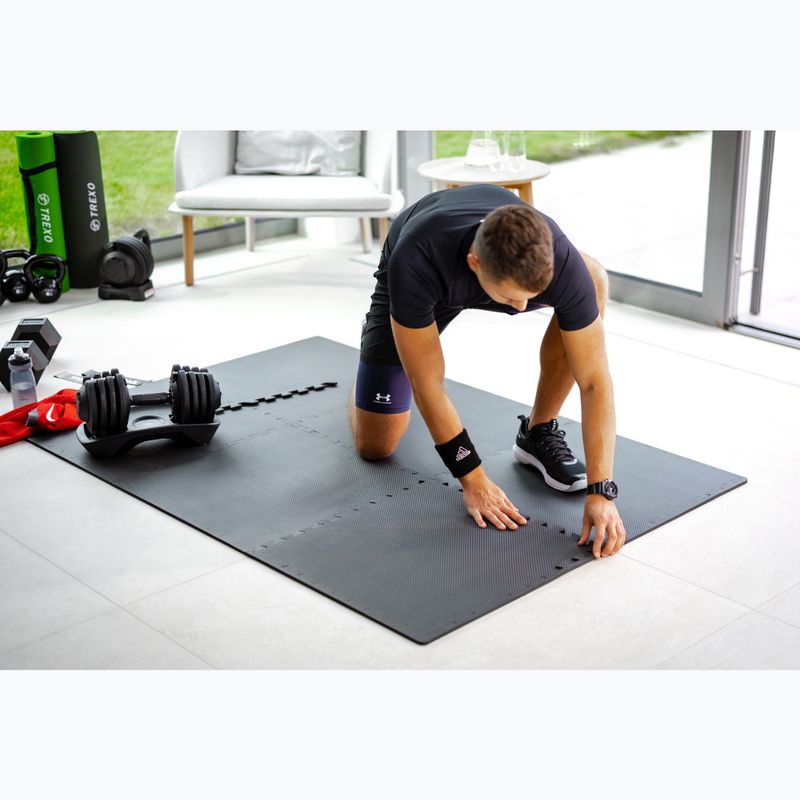 Ochranná podložka XTREXO  Puzzle 6 dielov čierna 6