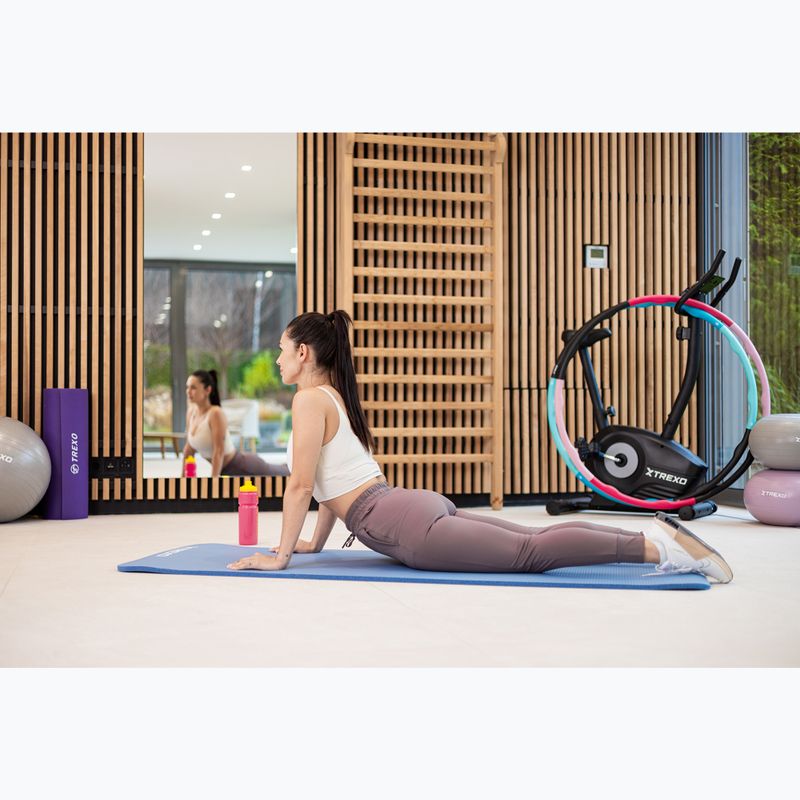 XTREXO NBR 15 mm podložka na cvičenie s popruhom modrá 5