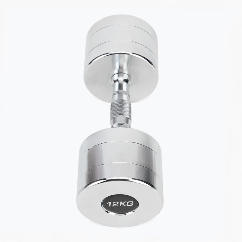 Chrómové činky XTREXO 2x12 kg strieborné 3