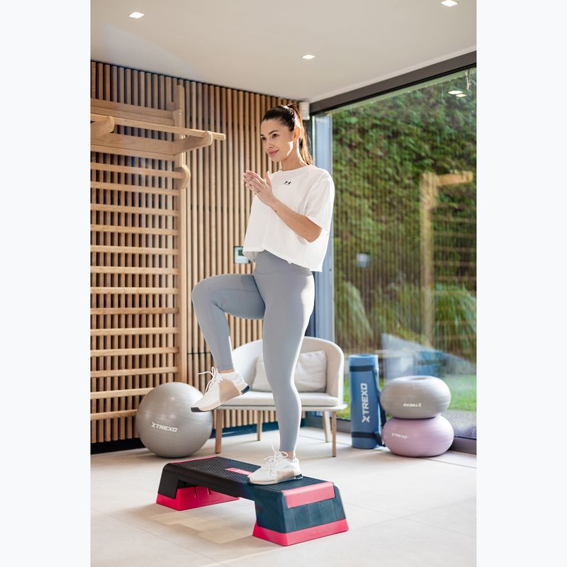 XTREXO aerobikový stepper TXO-B4W007 ružový 7