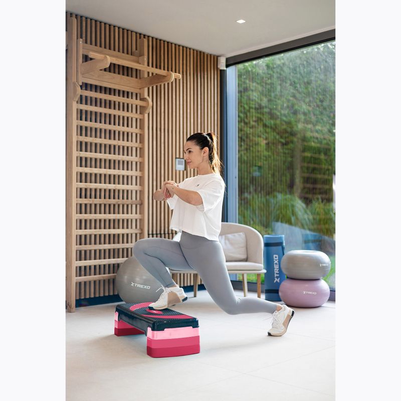 XTREXO aerobikový stepper TXO-B4W009 ružový 3