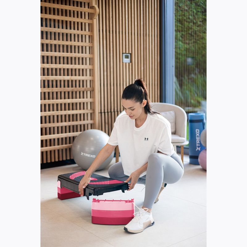 XTREXO aerobikový stepper TXO-B4W009 ružový 4