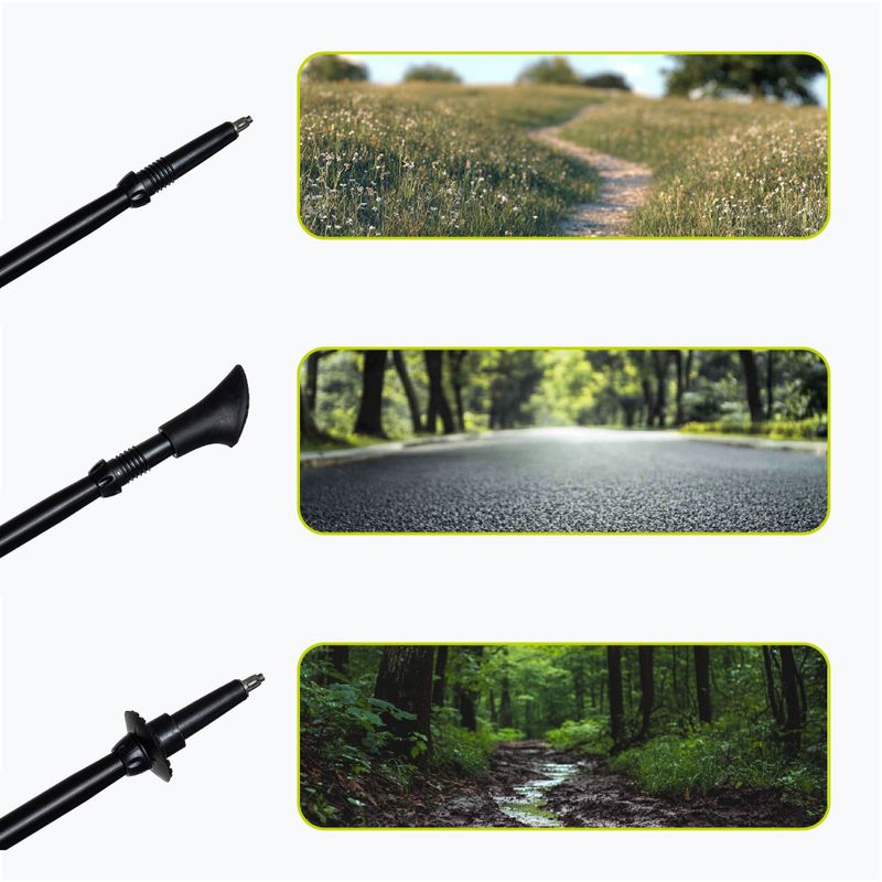 Kole nordic walking KADVA Halna nastaviteľné zelené 7