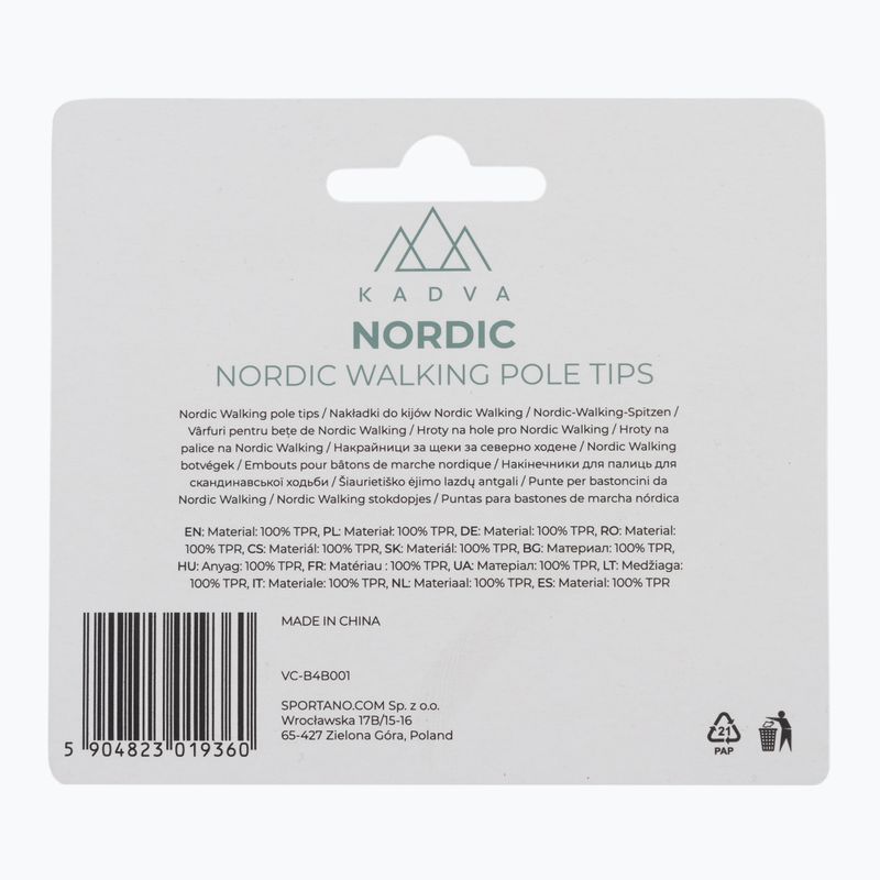 Náhradné koncovky na palice nordic walking KADVA Nordic čierne 4