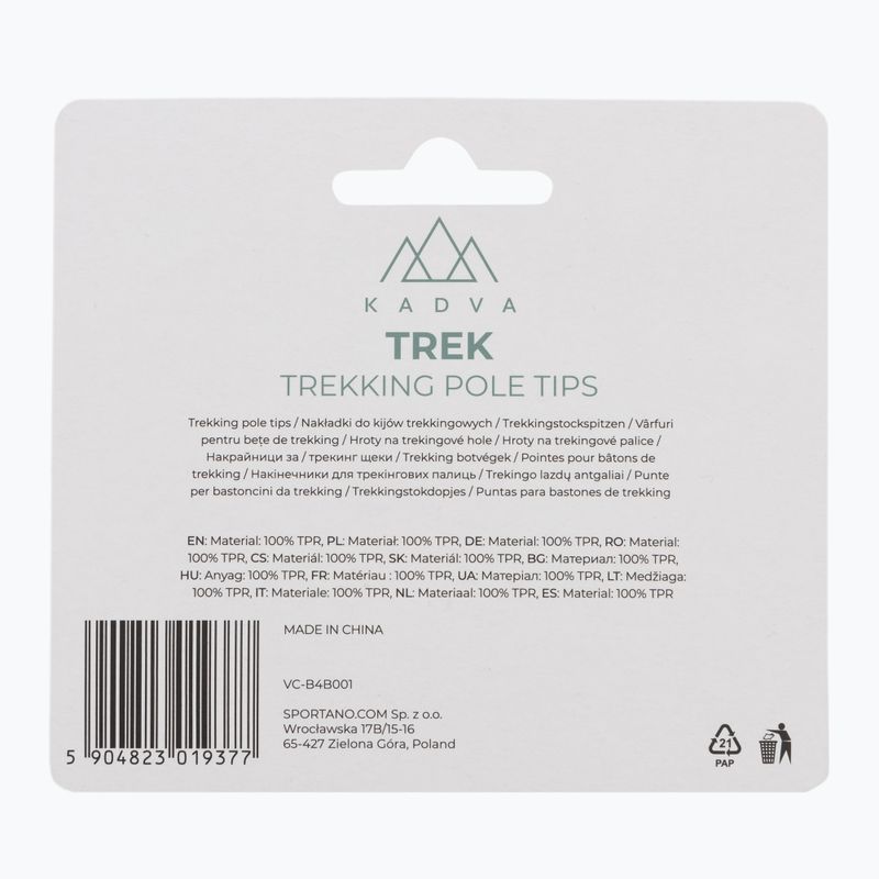 Náhradné koncovky na trekingové palice KADVA Trek čierne 4