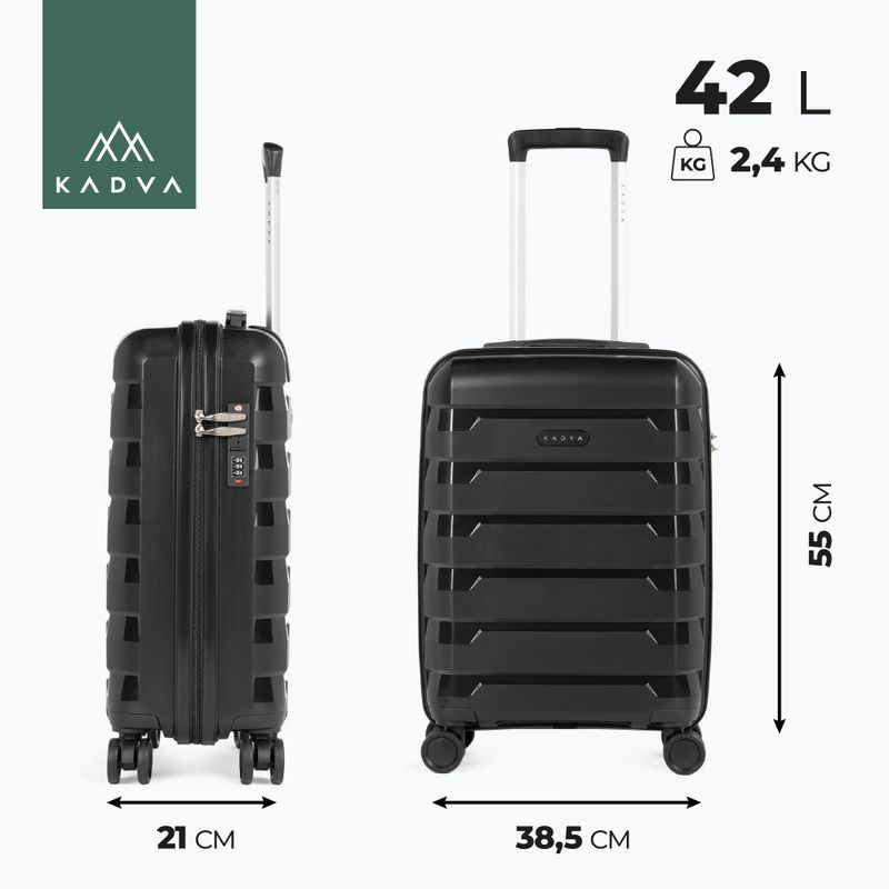 Cestovný kufor KADVA Cayes 42 l čierny 3