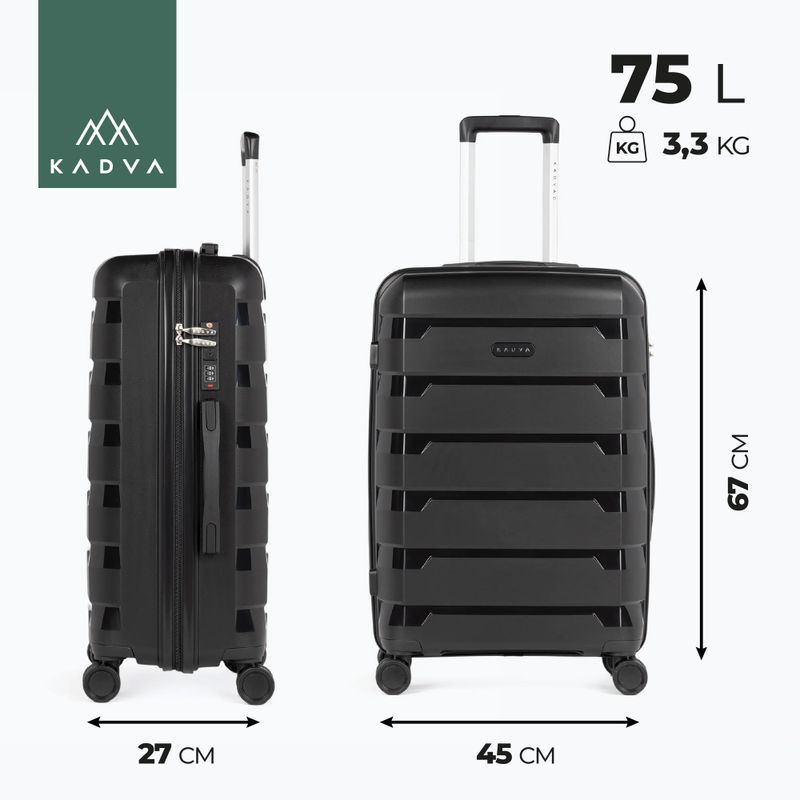 Cestovný kufor KADVA Cayes 75 l čierny 3