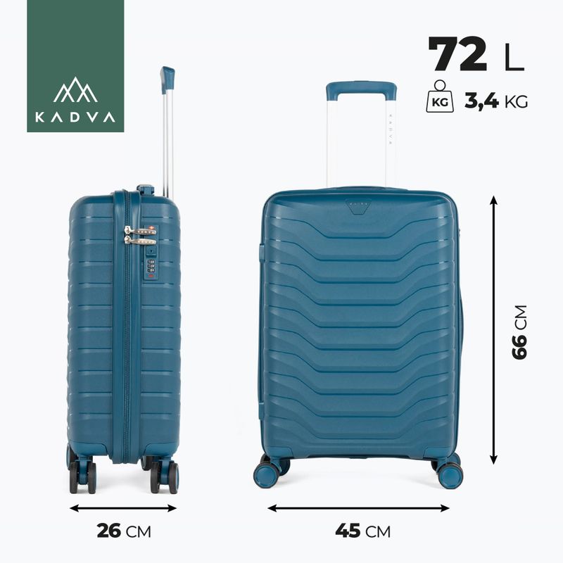 Stredná cestovná taška KADVA Sancho 72 l modrá 3