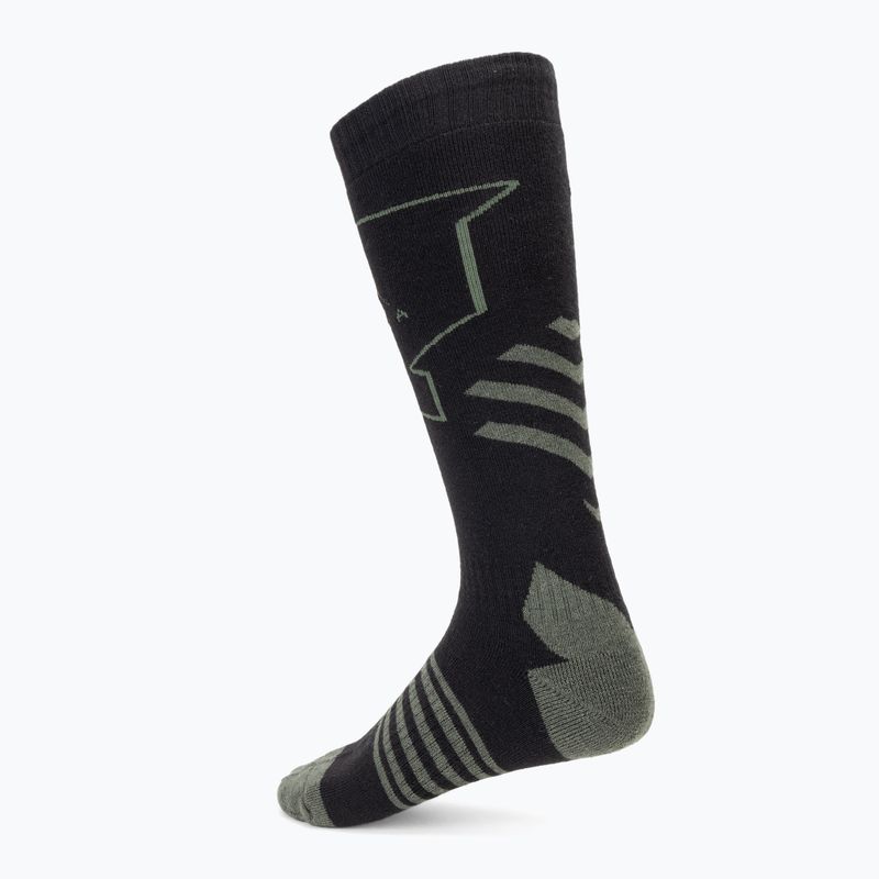 Lyžiarske ponožky KADVA Skio čierna/zelená 2