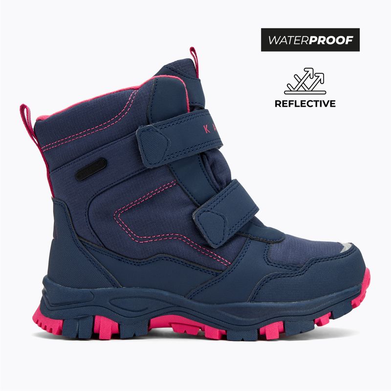 Detské snehule KADVA Snowey Mid WaterProof modrá/fuksiová 2