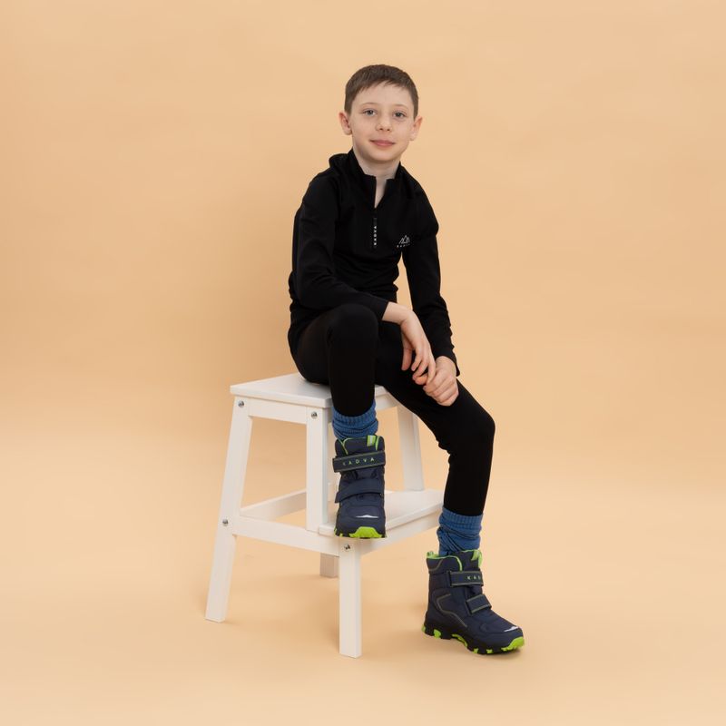 Detské snehule KADVA Snowey Mid WaterProof modro/zelené 3